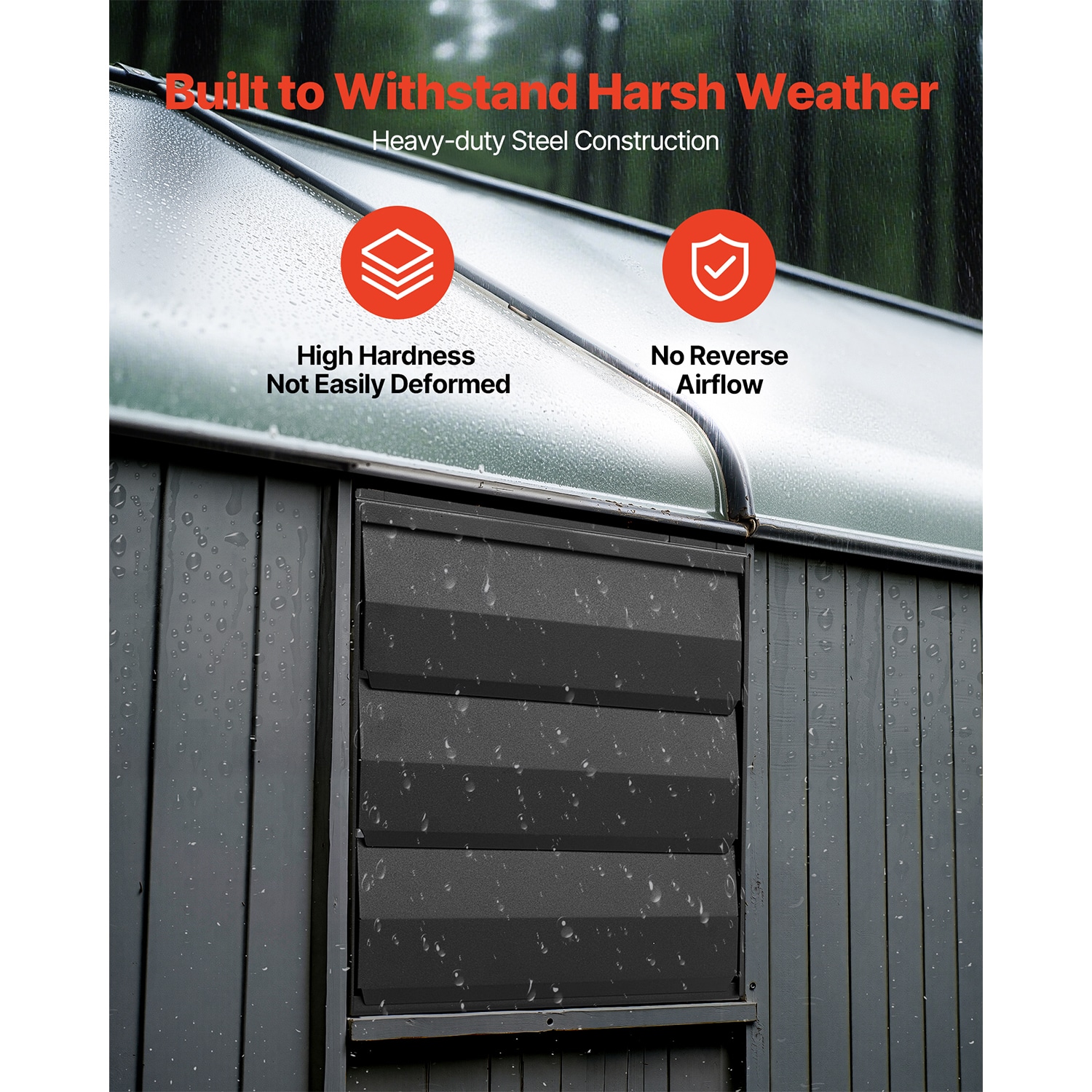 Wall Mounted Shutter Exhaust Fan With Smart Speed And Temperature_voghion.com